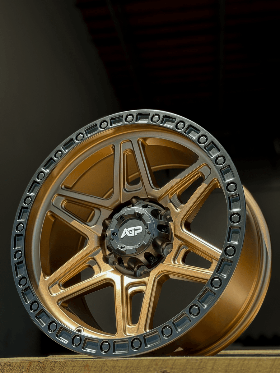 AGP 17″ AGP 307 6×135 Bronze w/Black ring (+0mm)